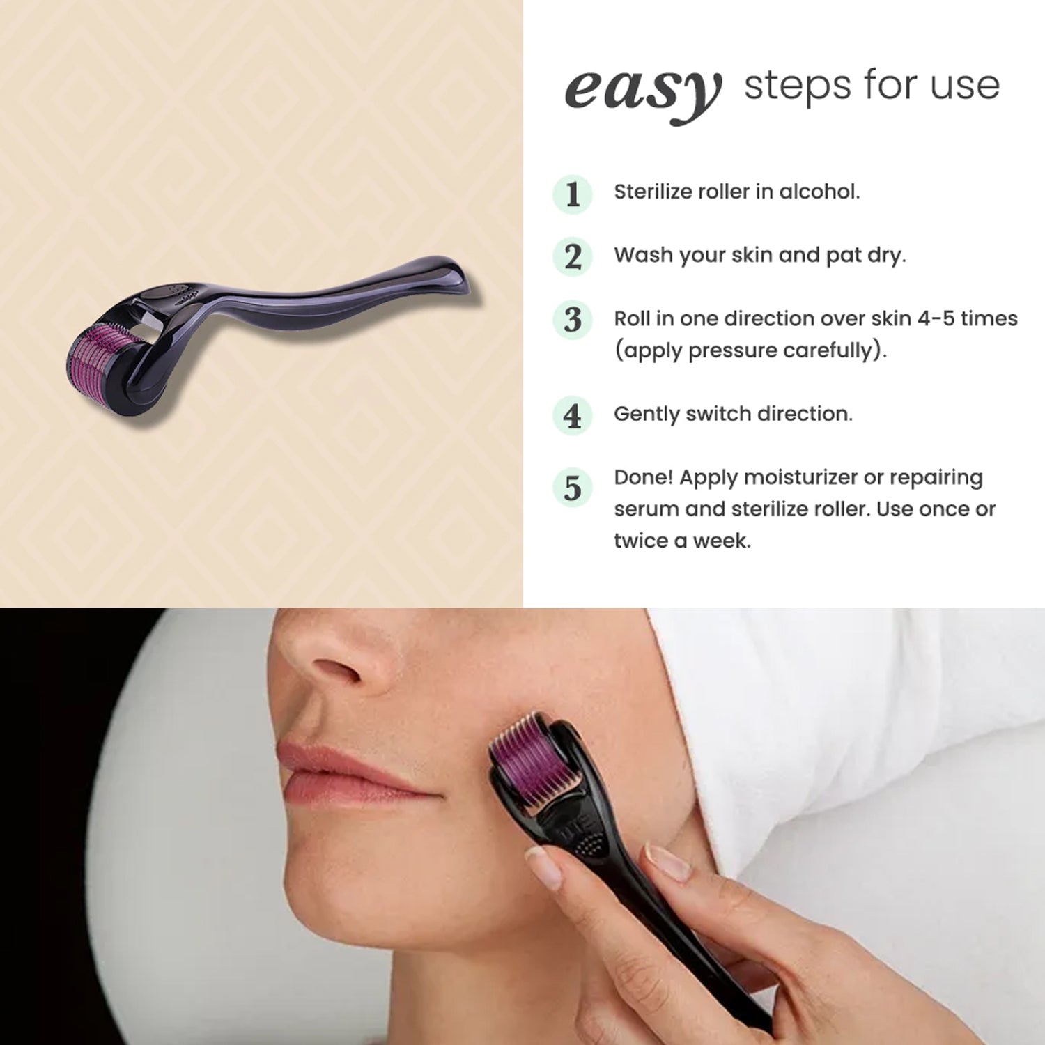 6601 Derma Roller Anti Ageing and Facial Scrubs & Polishes Scar Removal Hair Regrowth (0.75mm) 6601 Derma Roller Anti Ageing and Facial Scrubs & Polishes Scar Removal Hair Regrowth (0.75mm)